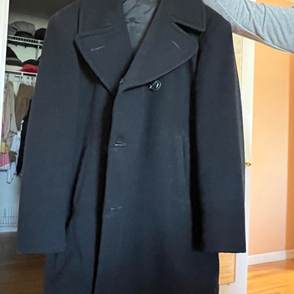 Black Pea Coat, authentic military issued coat used in the navy. - Picture 3 of 6